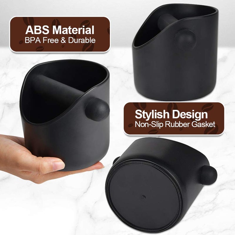AIFUSI Espresso Knock Box, 4.4 Inch Coffee Knock Box Espresso Dump Bin For Coffee Grounds with Removable Knock Bar and Non-Slip Base Shock-Absorbent Durable Barista Style - Image 5